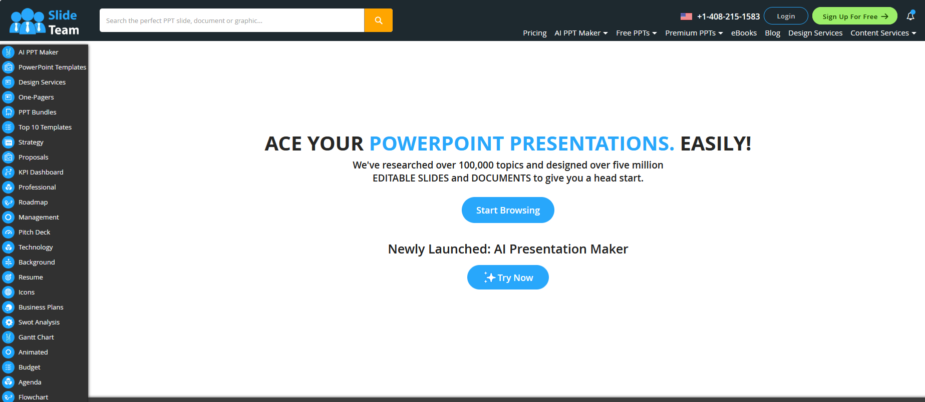 SlideTeam AI Presentation Generator